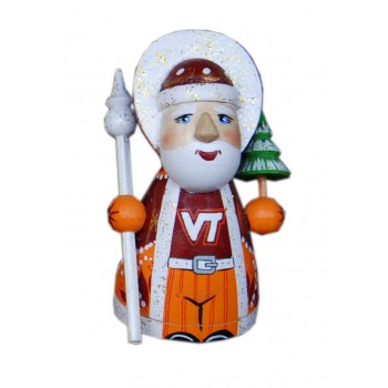 Спортивный Резной Дед Мороз малый Virginia Tech Hokies